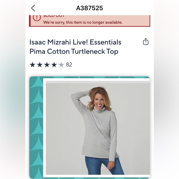 Isaac Mizrahi Live Pima cotton turtleneck - Picture 6 of 8